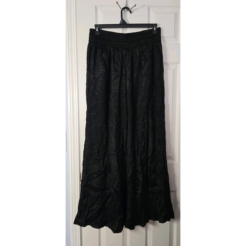 Wonderly Womans Palazzo Pants Size Large Extra Long Black